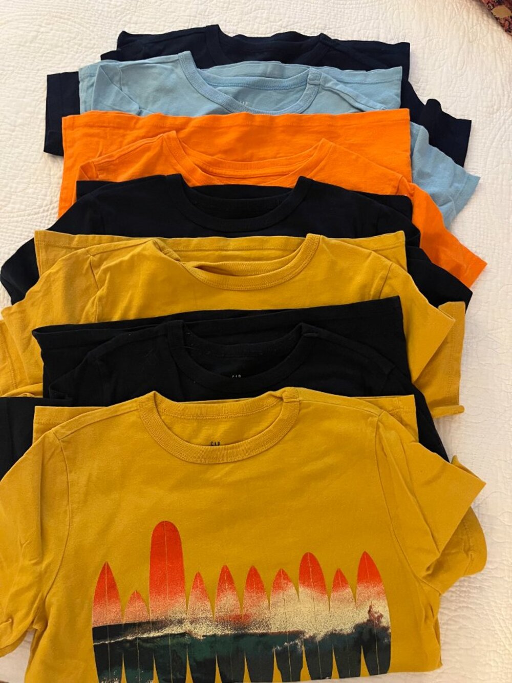 Bundle Lot of 7 GAP Size 8 Medium Cotton Graphic T-Shirts